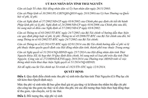 Quyết định 32/2014/QĐ-UBND điều chỉnh mức thu chế độ thu nộp quản lý sử dụng phí vệ sinh Thái Nguyên