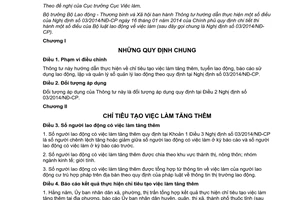Thông tư 23/2014/TT-BLĐTBXH hướng dẫn 03/2014/NĐ-CP hướng dẫn Bộ luật lao động về việc làm