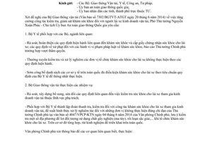 Công văn 5903/VPCP-KTN 2014 kiểm tra khám sức khỏe người lái xe kinh doanh vận tải