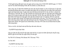 Công văn 10783/BTC-NSNN 2014 hướng dẫn hạch toán kinh phí chi nộp ngân sách cấp trên