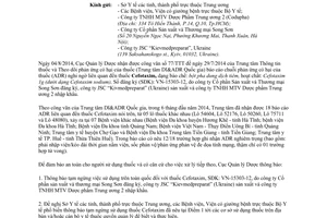 Công văn 13343/QLD-TT 2014 tạm ngừng sử dụng thuốc Cefotaxim