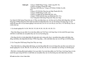 Công văn 1461/QLCL-CL1 2014 bổ sung doanh nghiệp được phép xuất khẩu thủy sản Nga Liên minh Hải quan