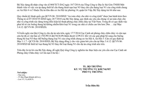 Công văn 385/BXD-KHCN 2014 hướng dẫn áp dụng QCVN 06:2010/BXD