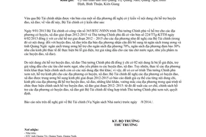 Công văn 11179/BTC-NSNN năm 2014 kinh phí hỗ trợ huyện đảo xã đảo 2012 2015