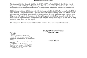 Công văn 6162/VPCP-KTN 2014 khuyến khích phát triển giao thông vận tải đường thủy nội địa