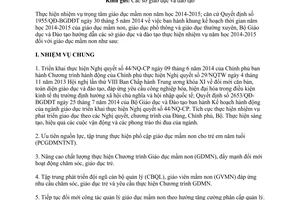 Công văn 4318/BGDĐT-GDMN 2014 nhiệm vụ Giáo dục Mầm non 2014 2015