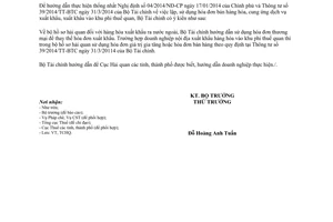 Công văn 11352/BTC-TCHQ 2014 hóa đơn hàng xuất khẩu