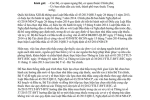 Công văn 5445/BYT-KH-TC 2014 hướng dẫn lựa chọn nhà thầu cung cấp thuốc