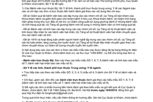 Công văn 835/KCB-QLCL 2014 kết quả giảm quá tải Bệnh viện Đề án 1816 Cục Quản lý Khám chữa bệnh