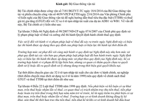 Công văn 11516/BTC-CST 2014 xử lý thuế tiêu thụ đặc biệt giá trị gia tăng xe ô tô tạm nhập tái xuất dự án ADB1 WB1