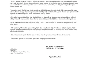 Công văn 10473/TCHQ-VNACCS 2014 sao y cấp lại tờ khai VNACCS Tổng cục Hải quan