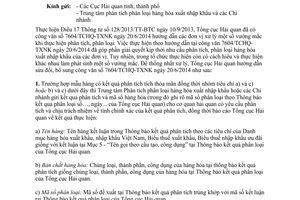 Công văn 10536/TCHQ-TXNK 2014 sửa đổi bổ sung 7604/TCHQ-TXNK