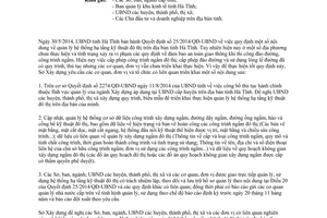 Công văn 892/SXD-HT năm 2014 thực hiện 25/2014/QĐ-UBND quản lý hệ thống công trình hạ tầng kỹ thuật đô thị Hà Tĩnh