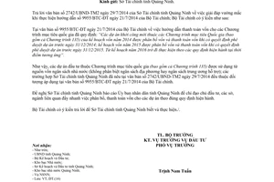 Công văn 12191/BTC-ĐT 2014 giải đáp vướng mắc 9955/BTC-ĐT thanh toán vốn Chương trình mục tiêu quốc gia