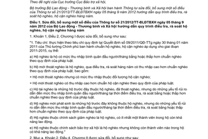 Thông tư 24/2014/TT-BLĐTBXH sửa đổi 21/2012/TT-BLĐTBXH quy trình điều tra rà soát hộ nghèo cận nghèo hàng năm