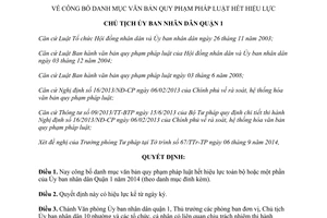 Quyết định 967/QĐ-UBND 2014 văn bản quy phạm pháp luật hết hiệu lực Quận 1 thành phố Hồ Chí Minh