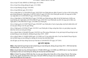 Quyết định 3002/QĐ-UBND năm 2014 trật tự hành lang an toàn đường bộ đường sắt 2014 - 2020 Bình Định