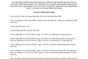 Quyết định 25/2014/QĐ-UBND phí trước bạ xe ô tô gắn máy mô tô ba bánh tàu thuyền sà lan Tây Ninh