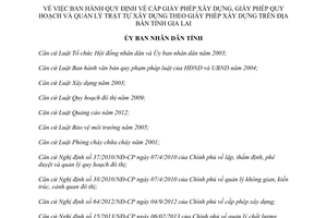 Quyết định 20/2014/QĐ-UBND cấp giấy phép xây dựng quy hoạch quản lý trật tự xây dựng Gia Lai