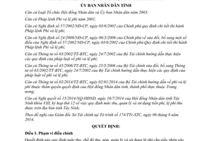 Quyết định 36/2014/QĐ-UBND mức thu chế độ thu nộp sử dụng lệ phí cấp phép xây dựng Tây Ninh