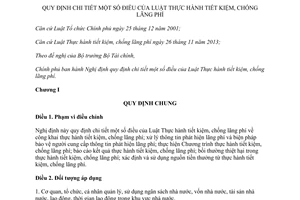 Nghị định 84/2014/NĐ-CP hướng dẫn Luật Thực hành tiết kiệm chống lãng phí