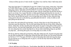 Chỉ thị 06/2014/CT-UBND tăng cường quản lý nhà nước chứng thực Đắk Lắk