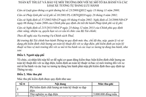 Thông tư 132/2014/TT-BTC thu nộp quản lý sử dụng phí kiểm định chất lượng xe đạp điện xe mô tô ba bánh