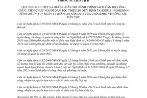Thông tư liên tịch 02/2014/TTLT-BNV-UBDT hướng dẫn chính sách cán bộ 05/2011/NĐ-CP công tác dân tộc