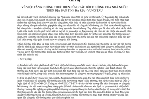 Chỉ thị 19/2014/CT-UBND tăng cường công tác bồi thường nhà nước Bà Rịa Vũng Tàu