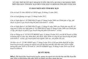 Quyết định 1556/QĐ-UBND năm 2014 quảng cáo ngoài trời Bắc Kạn đến 2020 định hướng 2030