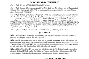 Quyết định 57/2014/QĐ-UBND Quy chế xét tặng danh hiệu Chủ tịch Ủy ban nhân dân xã giỏi Nghệ An