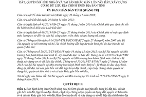 Quyết định 36/2014/QĐ-UBND Đơn giá đo đạc bản đồ đăng ký đất đai tài sản lập hồ sơ địa Quảng Trị