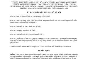 Quyết định 4752/QĐ-UBND năm 2014 thực hiện Nghị quyết 43/NQ-CP cải cách thủ tục hành chính