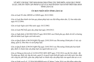 Quyết định 34/2014/QĐ-UBND mức chi đặc thù bảo đảm công tác phổ biến giáo dục pháp luật Lào Cai