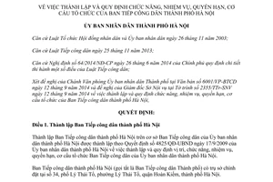 Quyết định 4768/QĐ-UBND 2014 thành lập chức năng nhiệm vụ quyền hạn tổ chức Ban Tiếp công dân Hà Nội