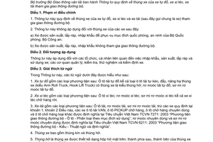 Thông tư 42/2014/TT-BGTVT thùng xe tự đổ xi téc xe tải tham gia giao thông đường bộ