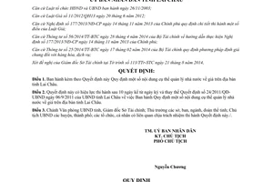 Quyết định 28/2014/QĐ-UBND quản lý nhà nước về giá Lai Châu