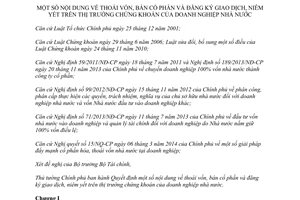 Quyết định 51/2014/QĐ-TTg thoái vốn bán cổ phần niêm yết thị trường chứng khoán doanh nghiệp nhà nước