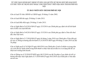 Quyết định 71/2014/QĐ-UBND đấu giá quyền sử dụng đất để giao đất có thu tiền sử dụng đất Hà Nội