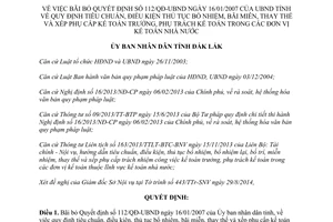 Quyết định 2125/QĐ-UBND 2014 bãi bỏ Quyết định 112/QĐ-UBND Đắk Lắk