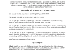 Quyết định 944/QĐ-BHXH 2014 đổi Quy chế Đào tạo bồi dưỡng công viên chức Bảo hiểm kèm 133/QĐ-BHXH