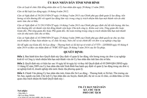 Quyết định 25/2014/QĐ-UBND quản lý lao động tiền lương đơn vị sự nghiệp kinh tế Ninh Bình