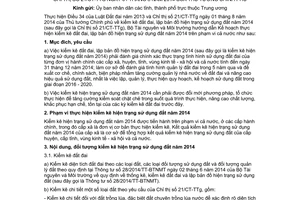 Kế hoạch 02/KH-BTNMT kiểm kê đất đai lập bản đồ hiện trạng sử dụng đất 2014 21/CT-TTg