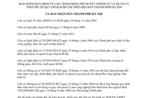 Quyết định 72/2014/QĐ-UBND xây dựng quản lý quy hoạch đô thị Hà Nội