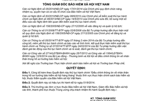 Quyết định 952/QĐ-BHXH 2014 công bố thủ tục hành chính mới Bảo hiểm xã hội Việt Nam