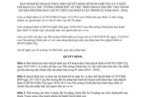Quyết định 2143/QĐ-BTP 2014 Kế hoạch thực hiện 09/2013/QĐ-TTg chuẩn tiếp cận pháp luật 2014-2016