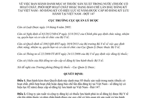 Quyết định 529/QĐ-QLD năm 2014 danh mục 05 thuốc trong nước cấp số đăng ký lưu hành Việt Nam