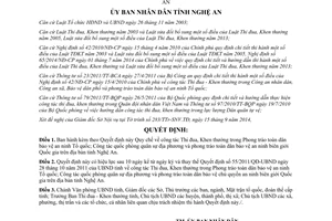 Quyết định 63/2014/QĐ-UBND Thi đua Khen thưởng Phong trào toàn dân bảo vệ an ninh Tổ quốc Nghệ An