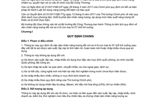 Thông tư liên tịch 43/2014/TTLT-BGTVT-BCT dán nhãn năng lượng xe ô tô con loại từ 07 chỗ trở xuống