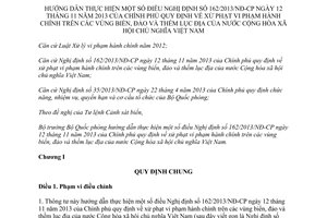 Thông tư 130/2014/TT-BQP hướng dẫn 162/2013/NĐ-CP xử phạt hành chính biển đảo thềm lục địa Việt Nam